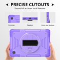 thumbnail image 3 of ELEHOLD Case for Samsung Galaxy Tab A8 10.5 (2022), Shockproof Case with 360°Rotating Adjustable Shoulder Hand Strap & Stand,Purple, 3 of 8