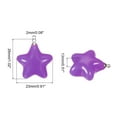 thumbnail image 2 of Uxcell Star Bead Pendants with Charm Loop for Craft, 10Pcs Dark Purple, 2 of 6