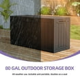 thumbnail image 2 of Uforic 80 Gallon Outdoor Resin Deck Box, Lockable Storage Bos for Patio & Garden, Waterproof,Black, 2 of 8