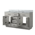 thumbnail image 4 of Abbey 60 in W x 22 in D White Oak Double Bath Vanity and Carrara Marble Top, 4 of 8