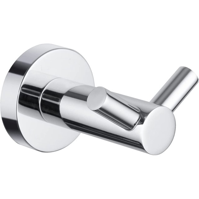 Gancho de pared de latón, gancho para toallas y albornoces, cromo, plata, 5*6,7*4,2 cm TUNC Sencillez