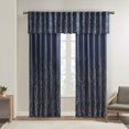 thumbnail image 2 of Madison Park Transitional Faux Silk Embroidered Window Valance in Navy, 2 of 8