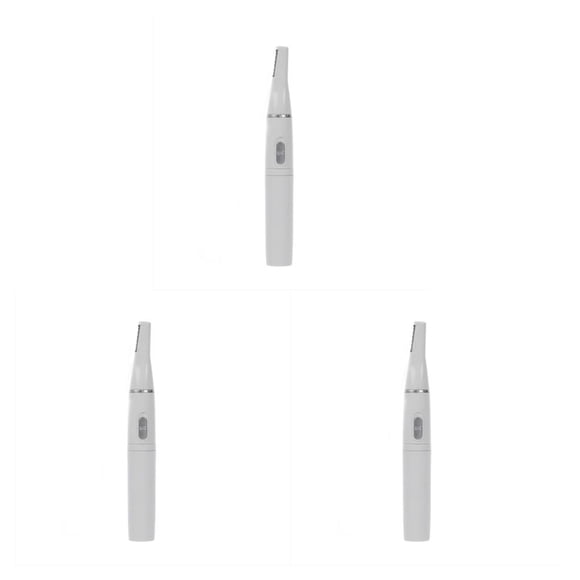 Vogacara Recortador de vello facial eléctrico Unisex 2 en 1, botón de operación con batería, herramienta de aseo para recortar cejas y nariz Type1