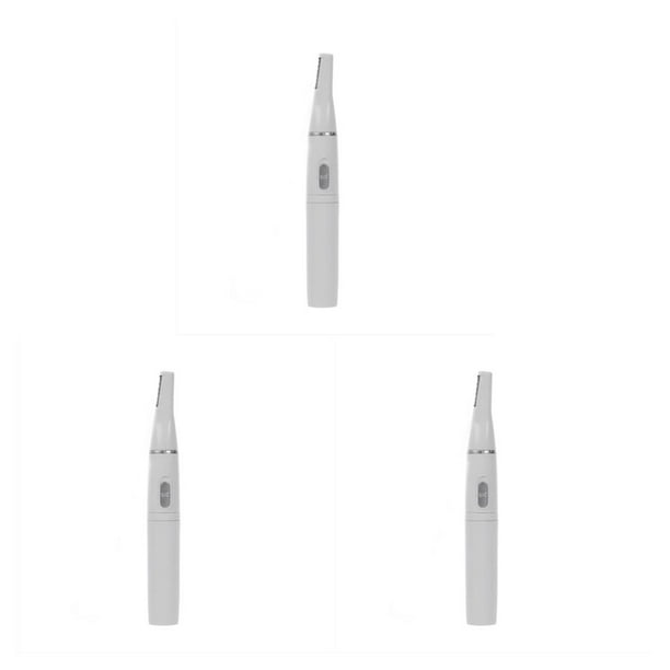 Vogacara Recortador de vello facial eléctrico Unisex 2 en 1, botón de operación con batería, herramienta de aseo para recortar cejas y nariz Type1