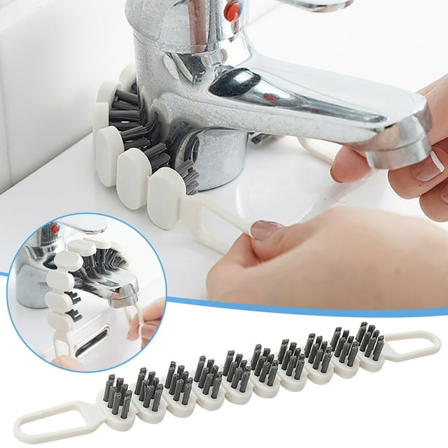 Fiudx Juego de Cepillos Flexibles, Limpiador Multifuncional para Grifos de Cocina, Cepillo Compacto para Bañeras con Esquinas Muertas, Diseño de Doble Cara, Eliminación Eficaz de Manchas, Solución de