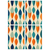 4 Pcs Funny Kitchen Towels,Modern Art Geometric Microfiber Dish Towels,Kitchen Tea Towels,Kitchen Towel Set (18" X 26")