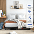 thumbnail image 4 of VENI  6" Modern Durable Metal Platform Bed with Wood Slat Support Mattress Foundation Child and Adult, King, 4 of 10