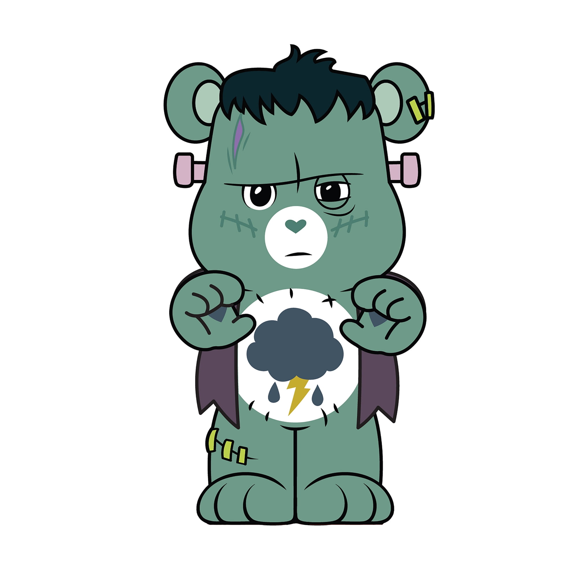CARE BEARS X UNIVERSAL MONSTERS GRUMPY BEAR X FRANKENSTEIN MONSTER PVC BANK