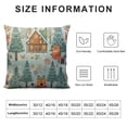 thumbnail image 5 of Nawypu  Throw Pillow Covers Forest Animals Winter Woodland Repetitive Deer Fox Bird Chalet Flowers Ski On Light  Decorative Square Pillowcases Cushion Cover, 5 of 5