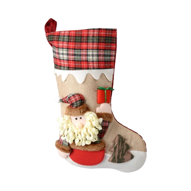 Medias navideñas 3D, bolsas de regalo, decoración para fiestas navideñas, portátiles Papá Noel