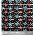 thumbnail image 1 of Soimoi Viscose Chiffon Fabric Dot & Floral Artistic Decor Fabric Printed Yard 42 Inch Wide, 1 of 5
