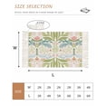 thumbnail image 2 of Boho Green Flower Bathroom Rug 2'x3', Botanical Watercolor Leaf Floral Low Profile Front Entryway Rug with Tassels, Woven Cotton Washable Kitchen Mat Carpet for Foyer Bedroom Back Door Decor, 2 of 9