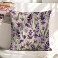 thumbnail image 6 of Purple flowers green leaves Linen toss pillowcase decoration pillowcase gifting preferred 24x24 inch cushion cover 4 sets sofa pillowcase sofa bedroom living room car, 6 of 8