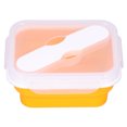 thumbnail image 1 of Lunch Box,, Foldable Thermal Lunch Box, Silicone 600 ML Leakproof Portable  For School For Office Orange 600ML, 1 of 8