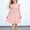 Pink, variant on Crunowin Girls Summer Dress Sleeveless Round Neck Linen Look Flutter Sleeve Detail Kids Casual Summer Dress Coffee Size 6/7
