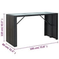 thumbnail image 4 of vidaXL Patio Bar Set Pub Table and Chairs Outdoor Garden 7 Piece Poly Rattan, 4 of 28