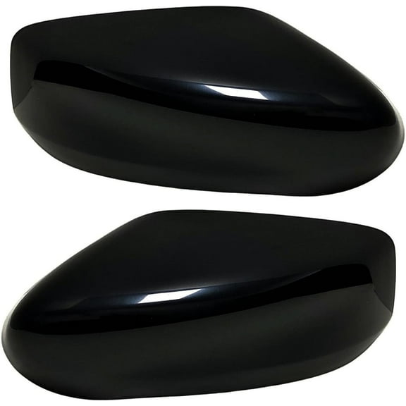 KYYET Gloss Black Side Wind Mirror Cover Cap Housing Compatible with Nissan Altima 2013-2018 Without Turn Signal Light