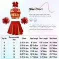thumbnail image 7 of iiniim Girls Cheer Leader Kids Cheerleading Uniform with Accessories Carnival Party Size 6-16 A Red 16, 7 of 7