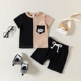 thumbnail image 2 of TAIAOJING Baby Boy Outfit Kids Toddler Girls Spring Summer Patchwork Cotton Short Sleeve Tshirt Shorts Outfits Clothes 2-3 Years, 2 of 9