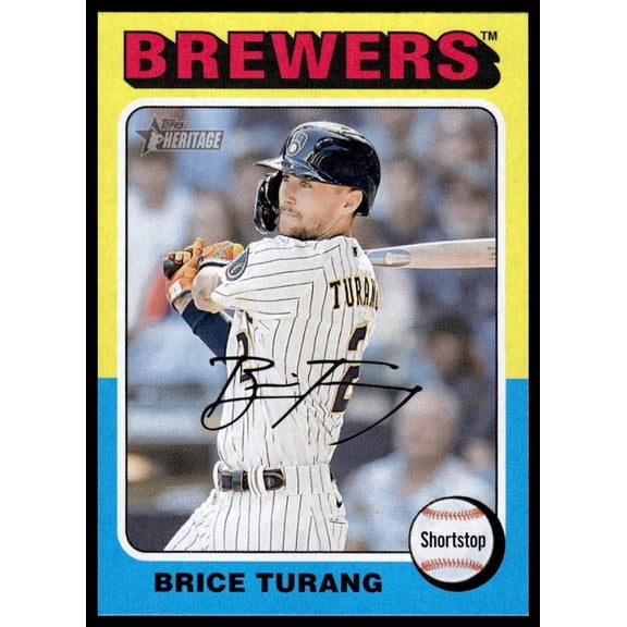 2024 Topps Heritage Brice Turang #332 Milwaukee Brewers Baseball Card