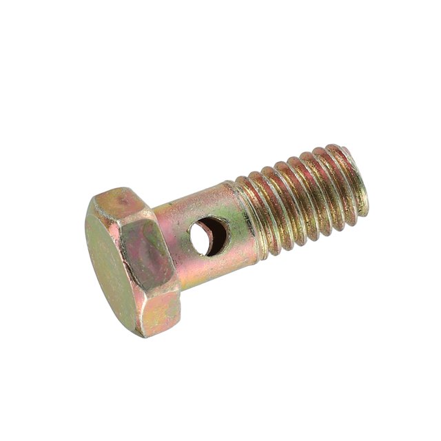 Unique Bargains 1Pcs M8x1.25 Banjo Bolt Brake Line Fitting Adapter Replacement for Motorcycle Car Iron Bronze Tone