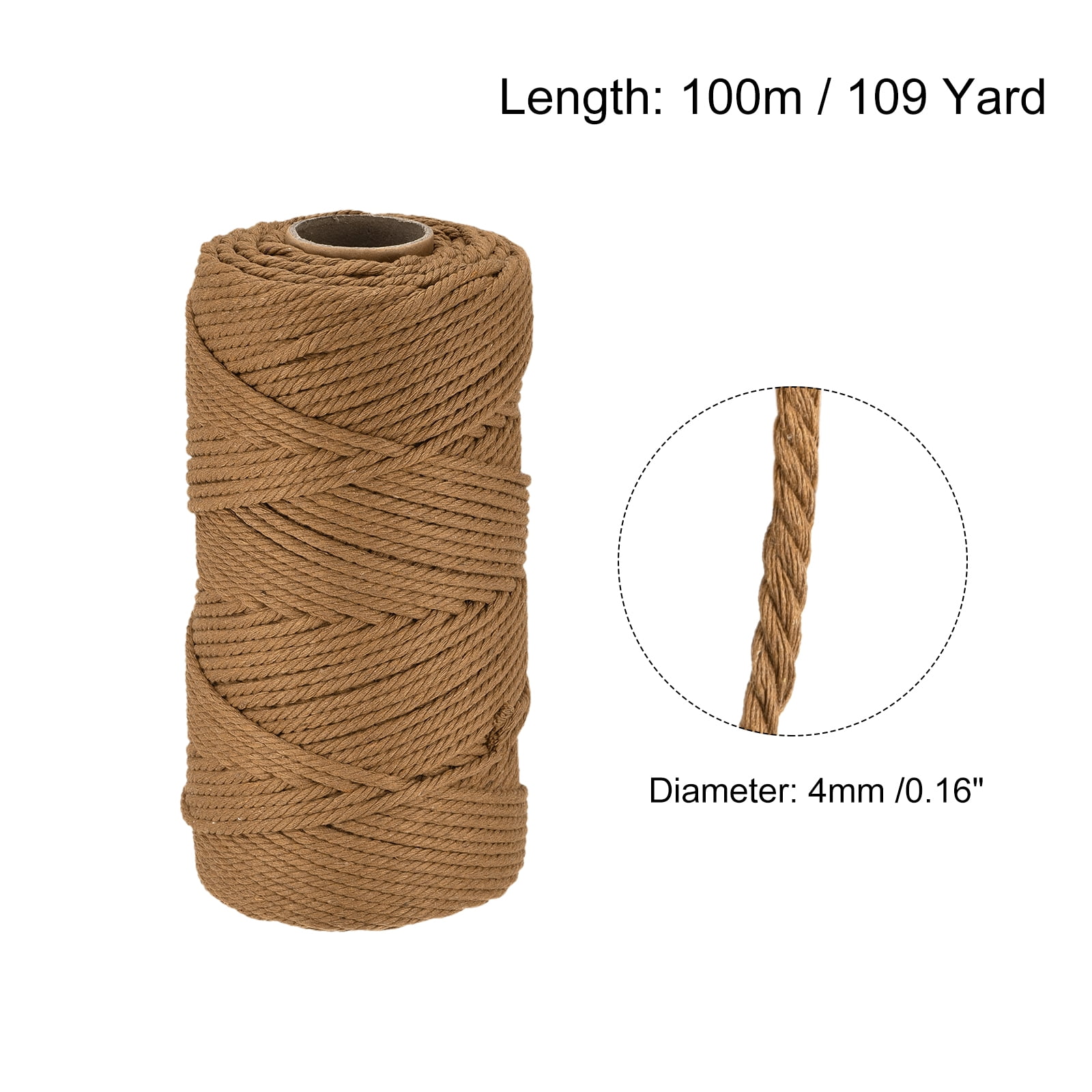 Twine for Crafts 100m Long/100Yard Pure Cotton Twisted Cord Rope Crafts Macrame String String for Crafts, Women's, Size: 3.94*3.94*1.57, Blue