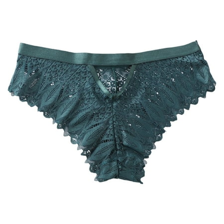 GHSOHS Womens Underwear Panty Women Thongs Tummy Control Panties Bow Strap Panties Mid Waist Lace Briefs Cotton Crotch Seamless Underwear No Show Lace Panties Green Briefs Womens Underwear Seaml XL