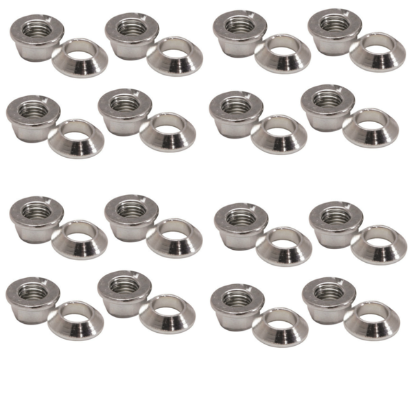 Universal Chrome Flange/Tapered Locking Lug Nut Set 10mm x 1.25mm