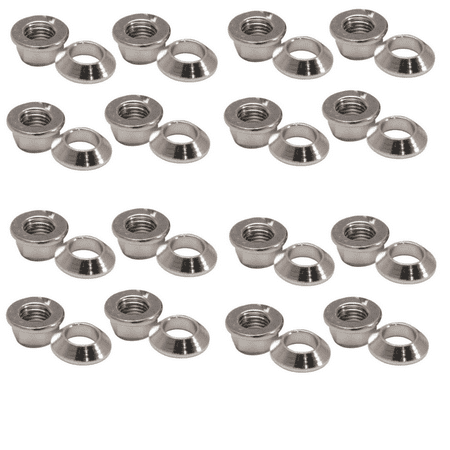 Universal Chrome Flange/Tapered Locking Lug Nut Set 10mm x 1.25mm Thread Pitch (16 Pack) for Honda TRX 250EX 2001-2008