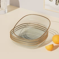 4-Pack Transparent PET Plastic Square Plates | 15x15cm Snack & Fruit Serving Dishes | Reusable Kitchen & Dining Tableware Set for Household Use