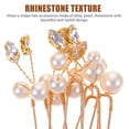 thumbnail image 3 of OULII 6Pcs Golden Alloy Rhinestone Hairpins for Wedding Bridal Hair Decoration, 3 of 6