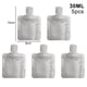 thumbnail image 3 of KDJ Clear Plastic Liquid Bags 5pcs Set - 30ml Reusable Leakproof Travel Containers for Shampoo, Soap, Lotion - Portable Toiletry Bottles with Wide Mouth & Stand Up Bottom, 3 of 9
