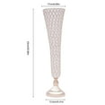 thumbnail image 2 of Miumaeov 4Pcs Wedding Crystal Flower Vase Retro Centerpiece Trumpet Vase Gold for Birthday Party Celebration Commercial Event H21", 2 of 12