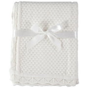 Baby Dove Popcorn Scallop Knit Blanket