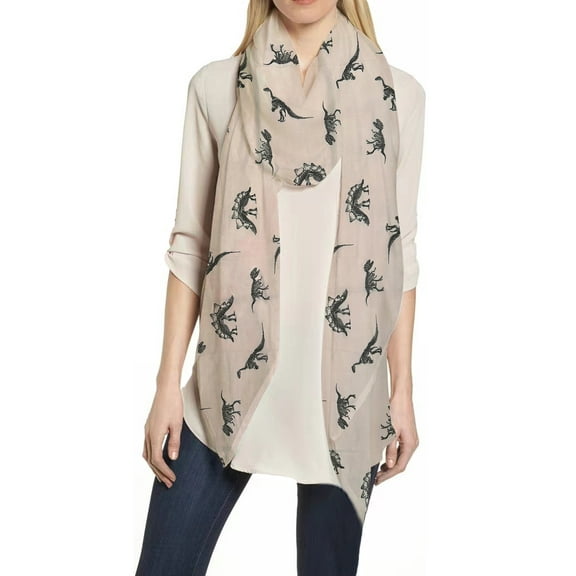 Dinosaur Print Women's Scarf Shawl Wrap Lightweight