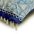 thumbnail image 2 of The HomeCentric Blue Pack of 2,12"x22" (30x55 cm) Lumbar Pillow Cover, Suede Lace & Indigo Oblong Pillow, Geometric Pattern Modern Style - Indigo Square, 2 of 3
