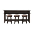 thumbnail image 2 of Pemberly Row 4 Piece Set of Console Bar Table & 3 Uph Console Stools in Brown, 2 of 9