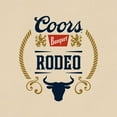 thumbnail image 4 of Tee Luv Coors Banquet Rodeo Bull Double Sided Beer Logo Cream Shirt (Men's) (M), 4 of 7