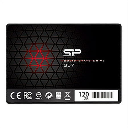 Silicon Power/Marvell Controller 120GB S57 (SLC Cache Performance Boost) SATA III Internal Solid State Drive- Free-download SSD Health Monitor Tool Included (SP120GBSS3S57A25AD)