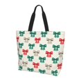 thumbnail image 2 of Fuzoiu Retro bows Print Tote Bags for Women,Shoulder Bag, Gym Tote,Top Handle Ladies Shoulder Bags for Work Beach Travel and Shopping Grocery, 2 of 9