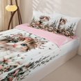 thumbnail image 3 of Manfei Cute Cat Zipper Twin Comforter Sets with Fitted Sheet and 2 Pillowcases, Cartoon Kitten Animal Zipper Bedding Set, Pink White, Pink Reversible, 4-Piece, 3 of 7