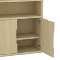 thumbnail image 6 of Rivington Modern Bookcase Cabinet in Natural Oak (4-Shelf) - Set of 2, 6 of 12