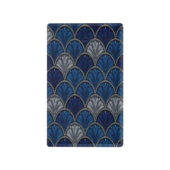 Light Switch Cover Switch Plate Outlet Cover Plug Cover for Electrical Unused Outlet Cover Dark Blue Fan-shaped Pattern