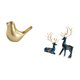 thumbnail image 5 of Conjunto Moderno De Figuras De Animales: Pájaro Y Reno Dorados. Elegantes Esculturas Decorativas Para El Hogar, Ideales Para Sala De Estar, Oficina O Escritorio. Regalo Perfecto Para, 5 of 8