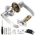 thumbnail image 2 of Home Entry Lever Three-Handle Door Lock Set Bathroom Entrance Passage With Key,45-65mm, 2 of 8