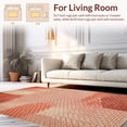 thumbnail image 2 of ODIKA 4' x 6' Machine Washable Non-Slip Area Rug, Geometric Honeycomb High Traffic Rug, Orange, 255594, 2 of 7