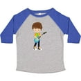 thumbnail image 3 of Inktastic Rock Boy, Brown Hair, Guitar Player, Band, Music Boys Toddler T-Shirt, 3 of 5