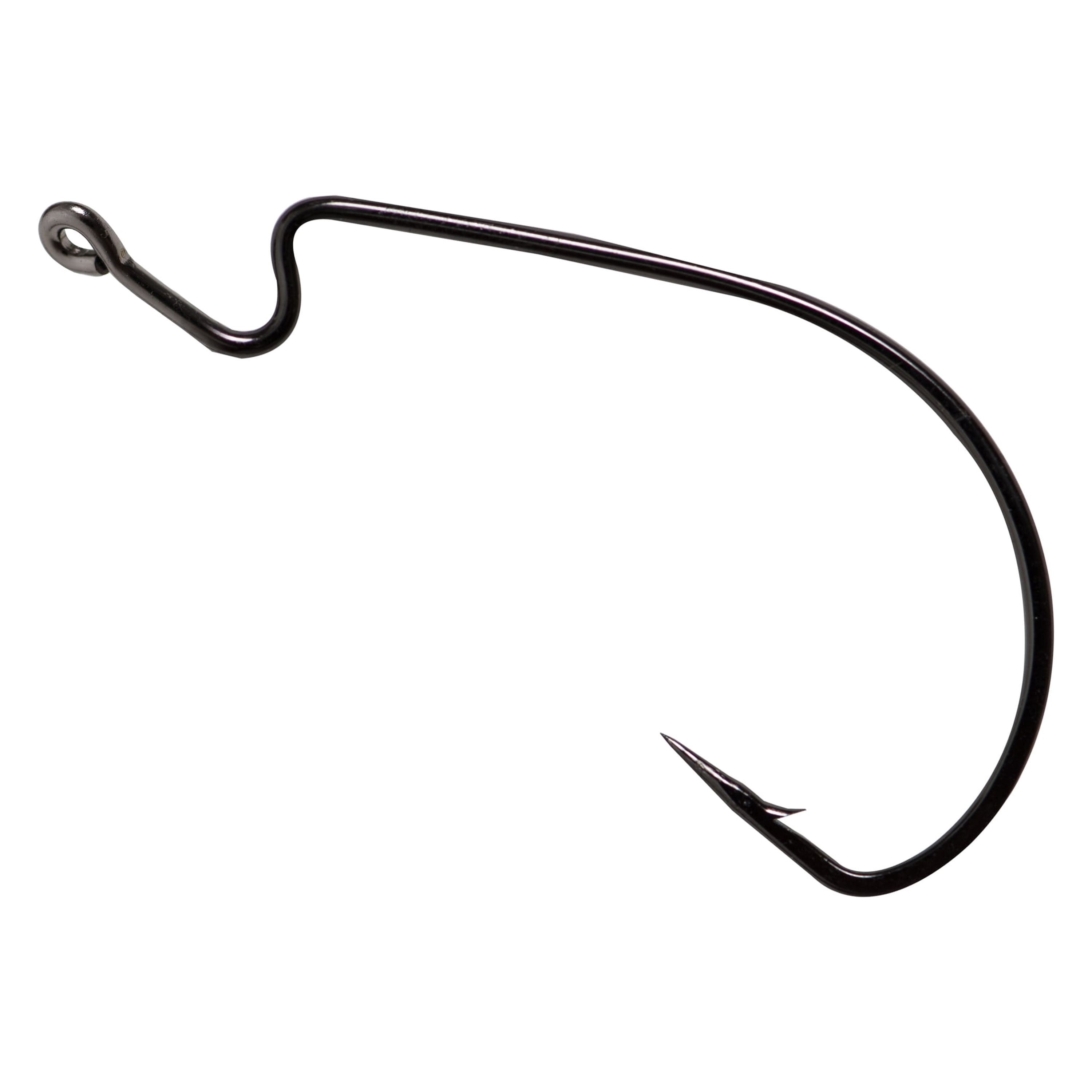 Mustad Light Wire Ultra Lock Soft Plastics Hook (Black Nickel) - Size: 2/0 4pc