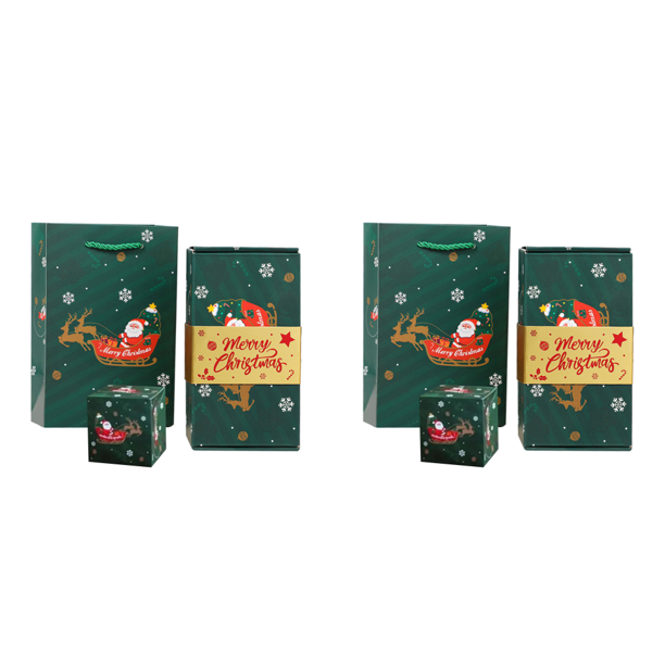 Juego Caja Regalo Sorpresa Navideña Rebote Emergente Con Dinero (12) Verde