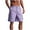 Purple, variant on Cargo Shorts for Men Elastic Waist Zipper Casual Solid Shorts with Pocket Short Pants Khaki XL